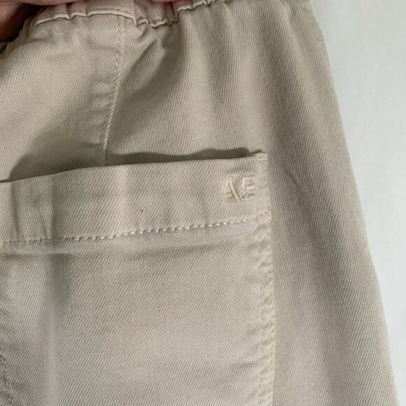 American Eagle Pants Womens 2 Beige Drawstring Next Level Stretch Cotton Blend - Picture 9 of 9